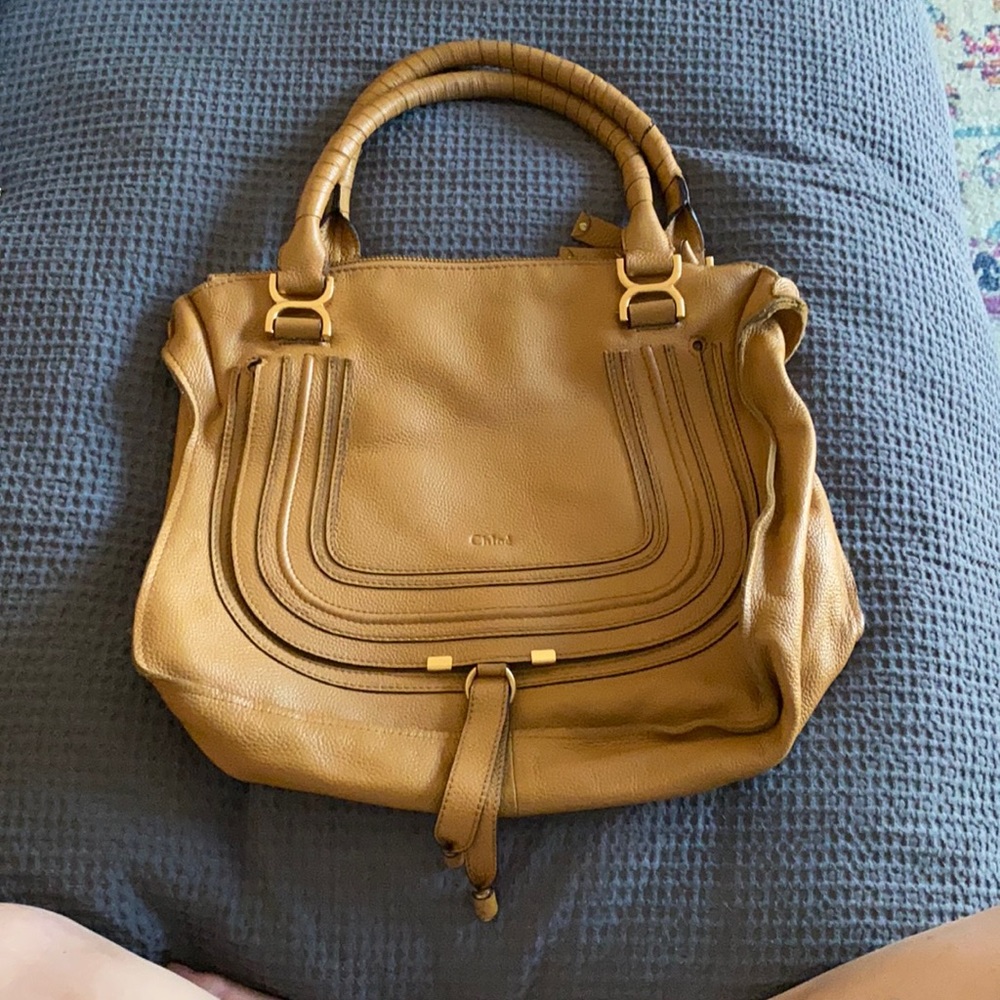 Chloé Marcie Bag - Large, Camel brown.